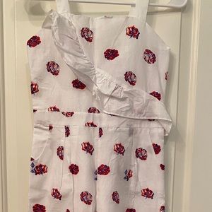 Janie & Jack White Cotton Jumpsuit